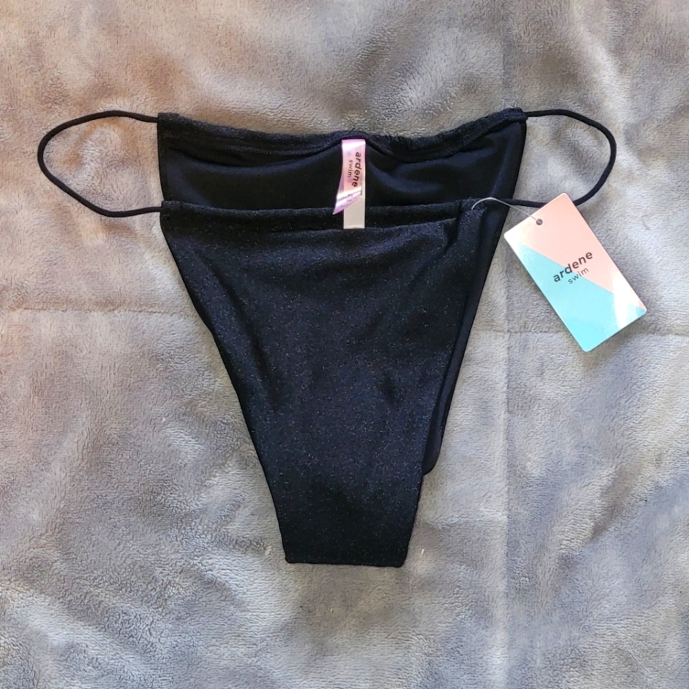 NWT Ardene Bikini bottom, cheeky, XS, black